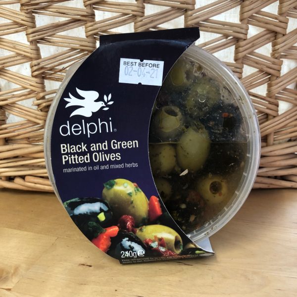 Fresh Black and Green Olives